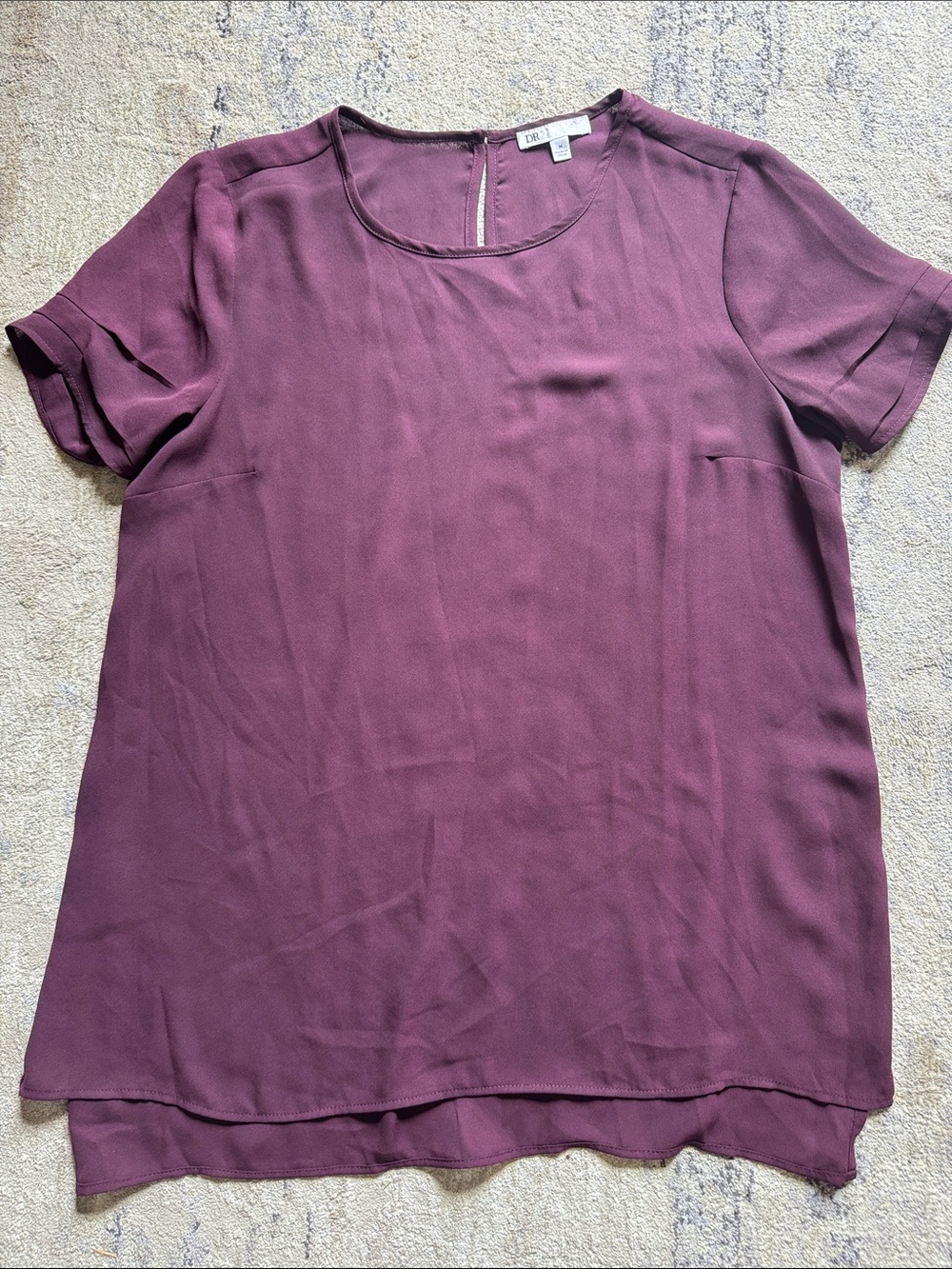 Plum Short Sleeve Blouse